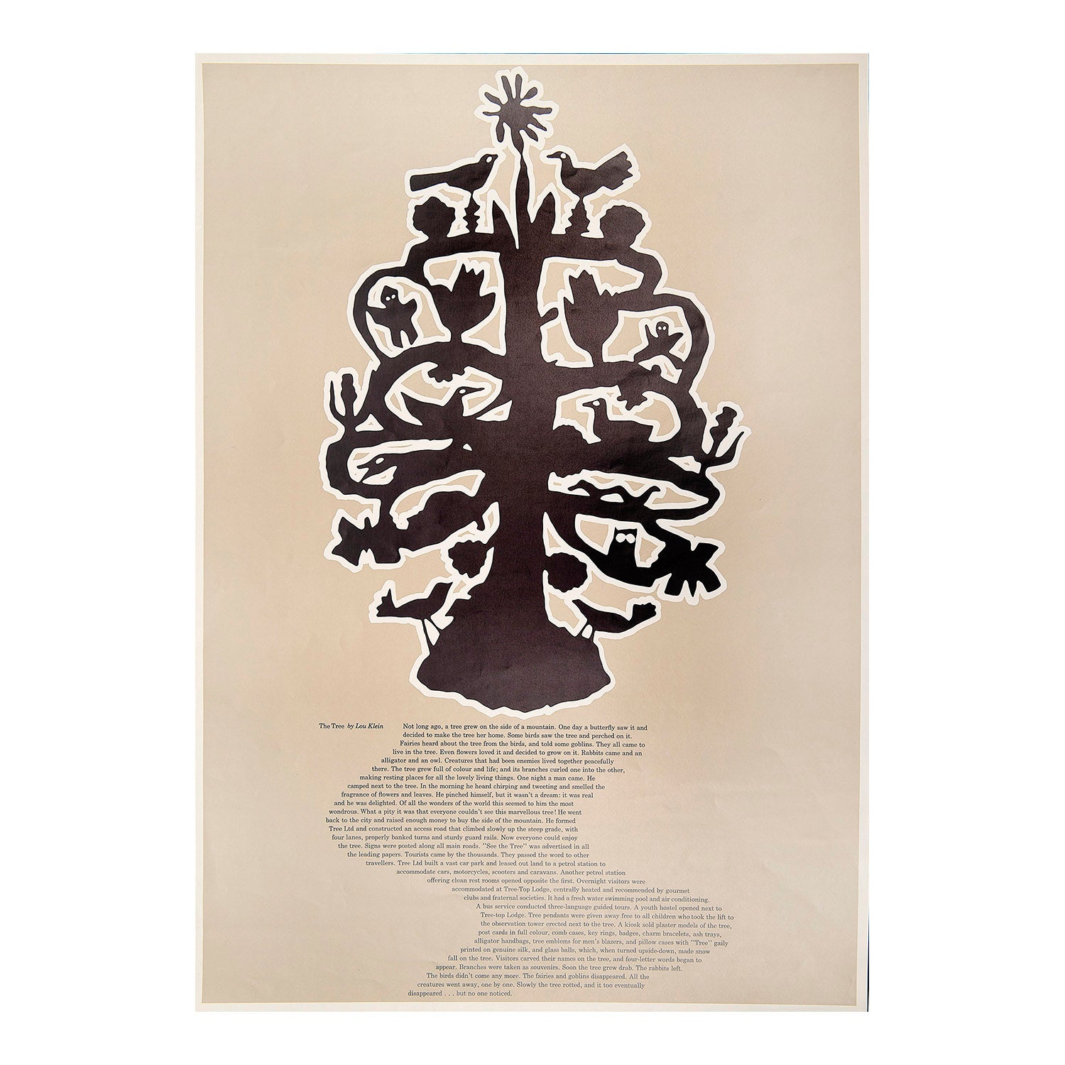 An original poster, The Tree by Lou Klein, c. 1975. 