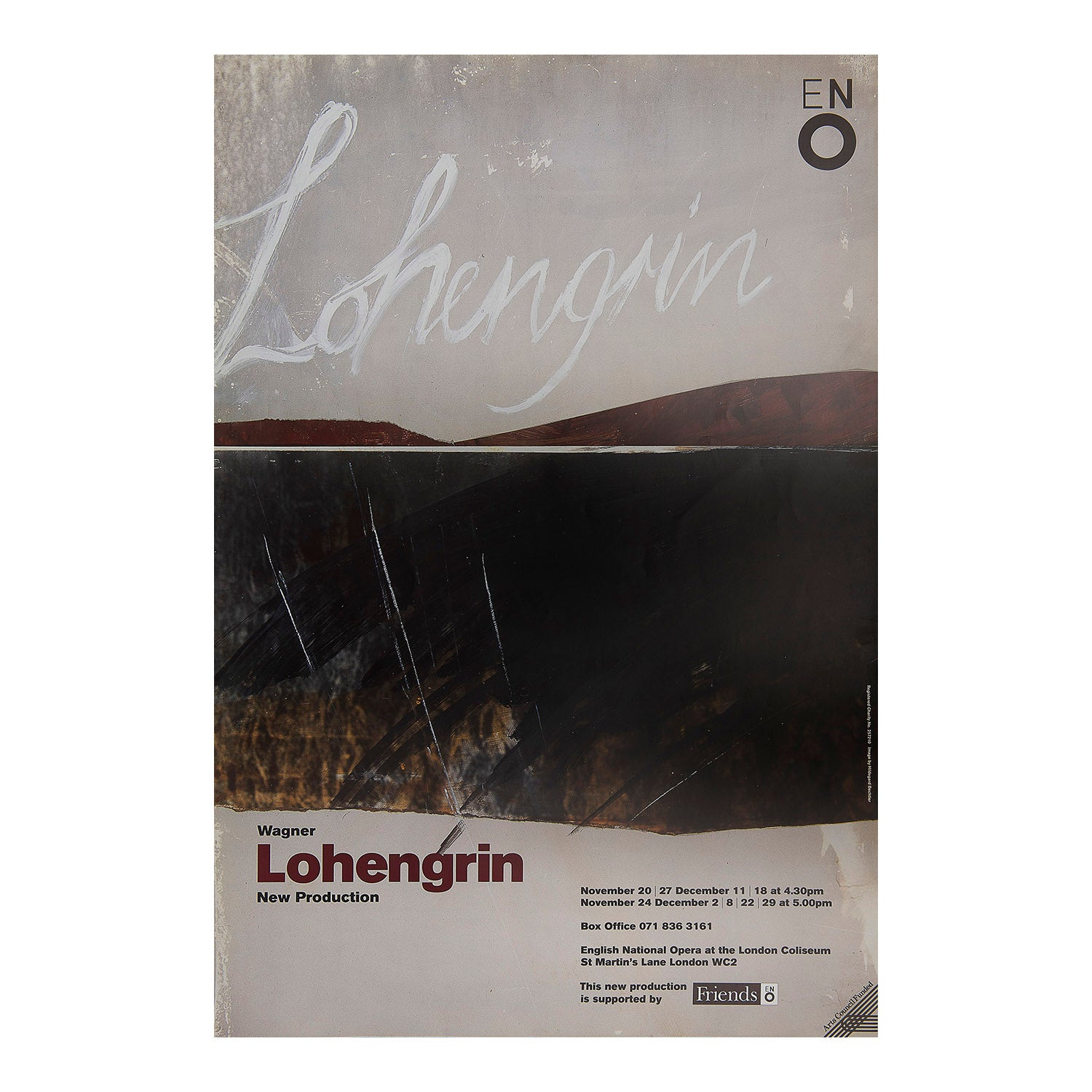 Original English National Opera poster, Lohengrin, London Coliseum, 1993