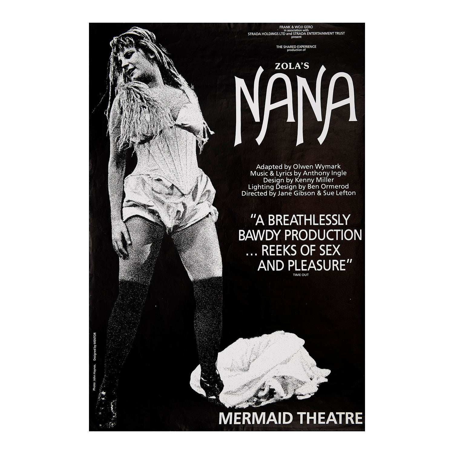 Original theatre poster, Zola's Nana, Mermaid Theatre 1988