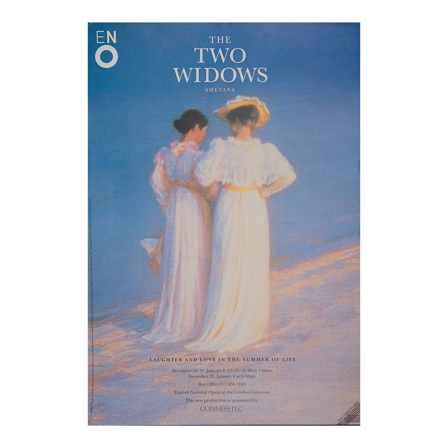 Original English National Opera poster, The Two Widows, London Coliseum, 1993.