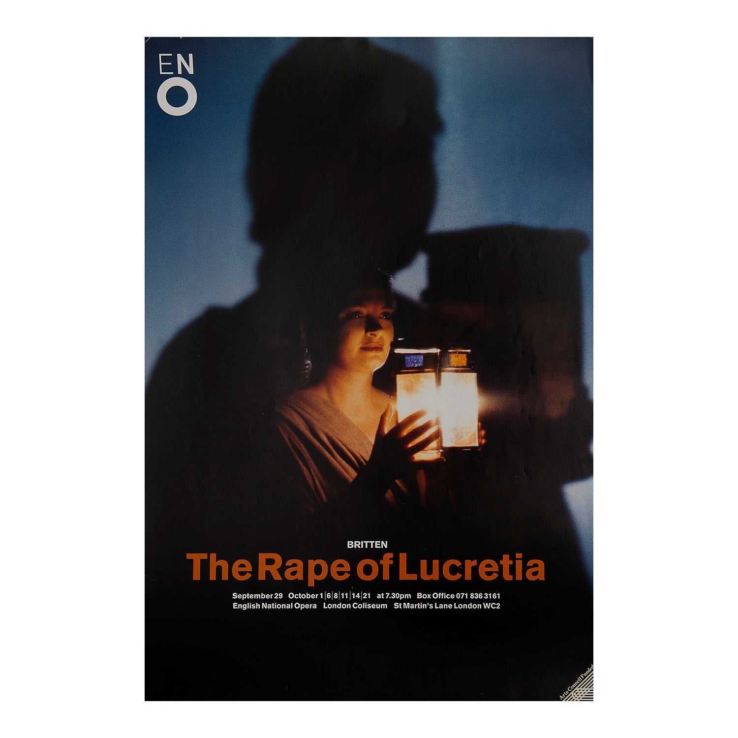 Original English National Opera poster, The Rape of Lucretia, London Coliseum, 1993