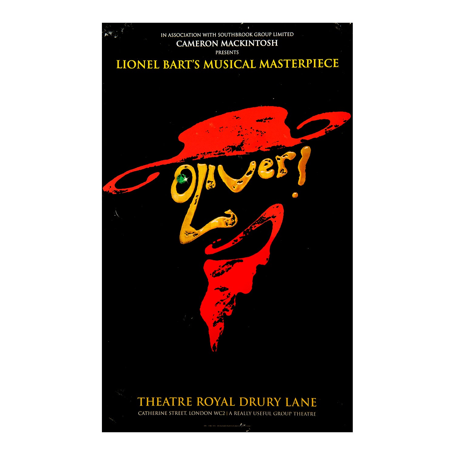 An original theatre poster for a production of Oliver! (Lionel Bart), Theatre Royal, 1994