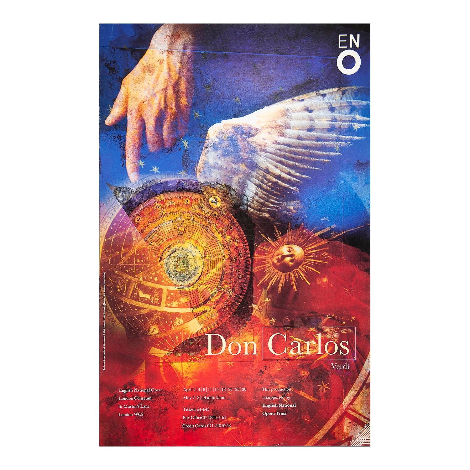 Original English National Opera poster, Don Carlos, 1989