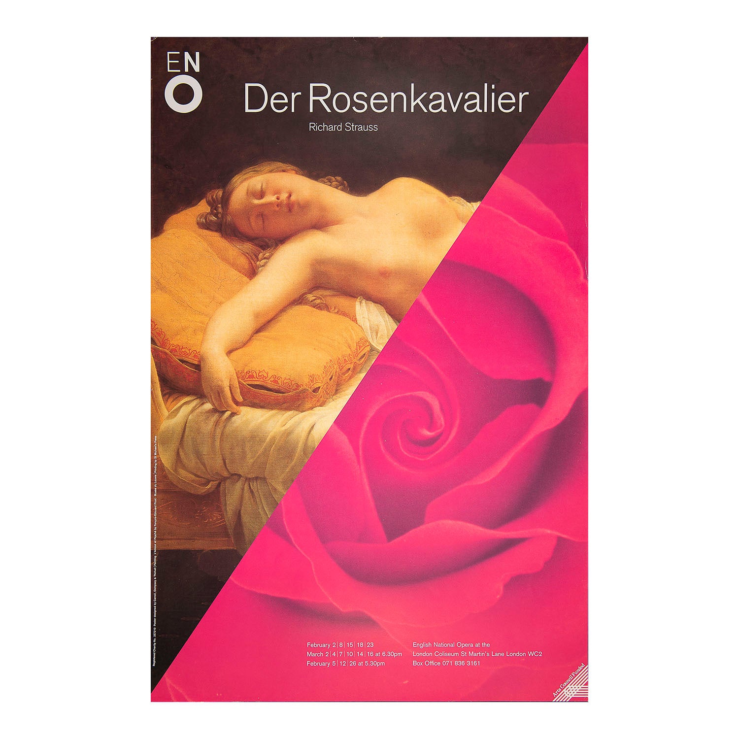 Original English National Opera poster, Der Rosenkavalier, London Coliseum, 1992