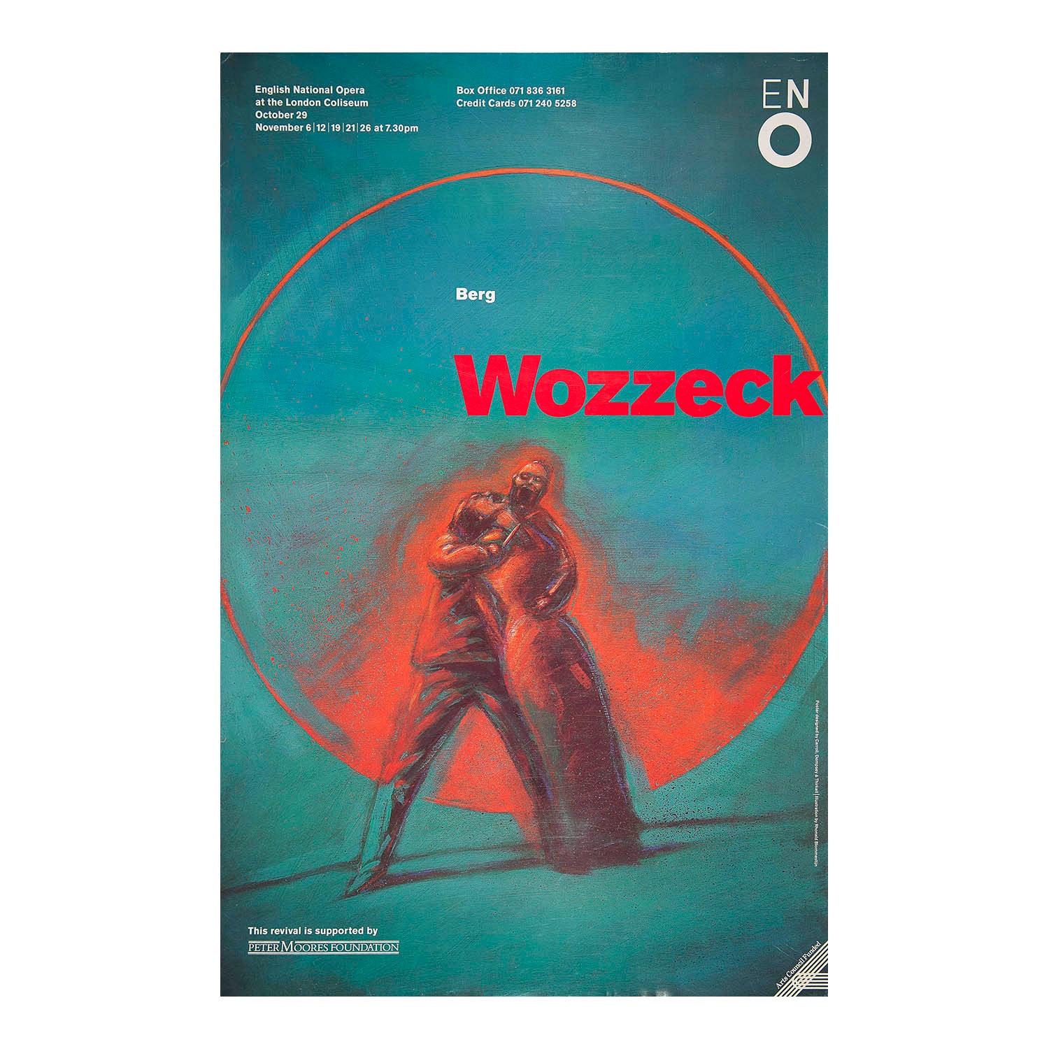 Original English National Opera poster, Wozzeck, London Coliseum, 1992