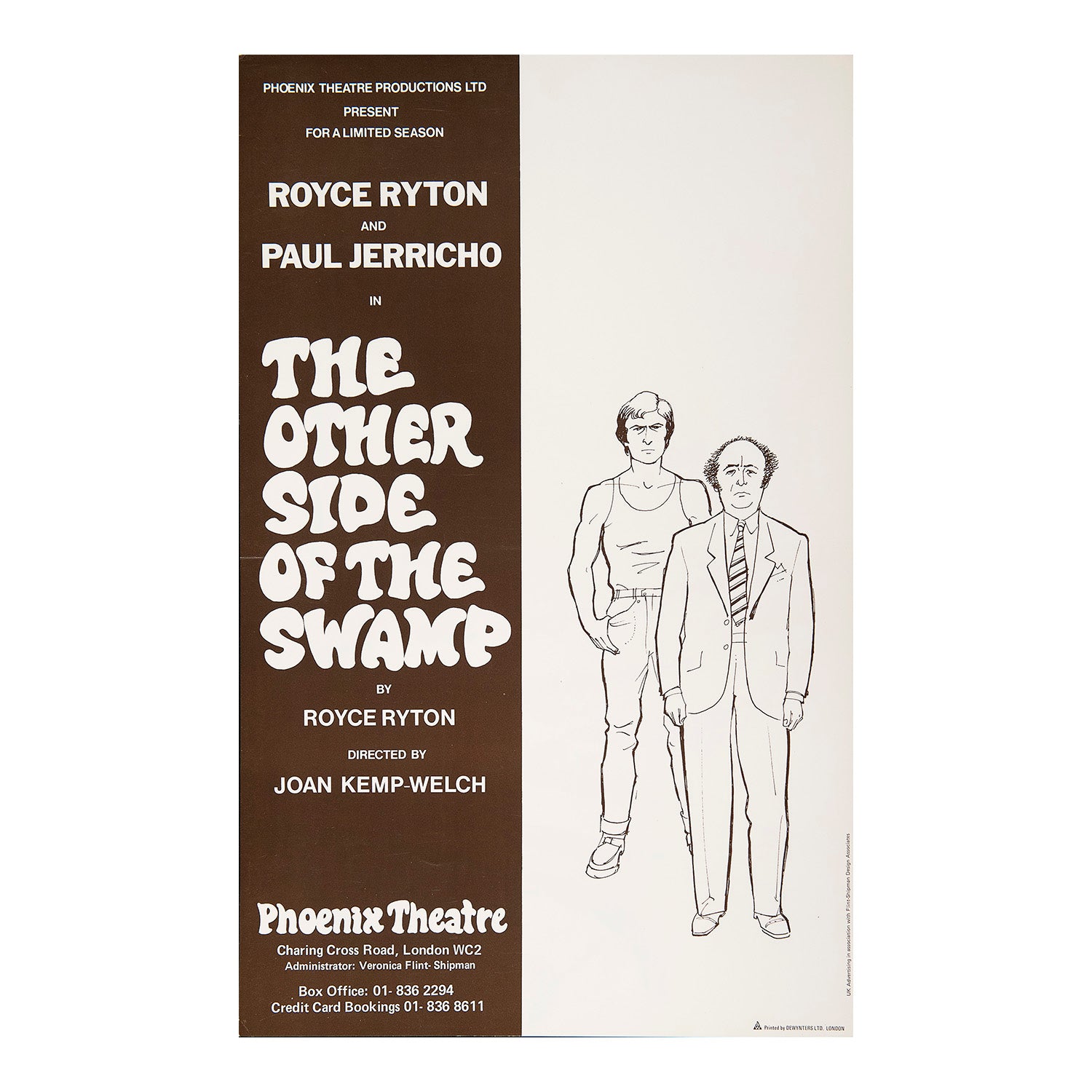 Original theatre poster for a production of The Other Side of the Swamp (by Ryton), Pheonix Theatre, 1980