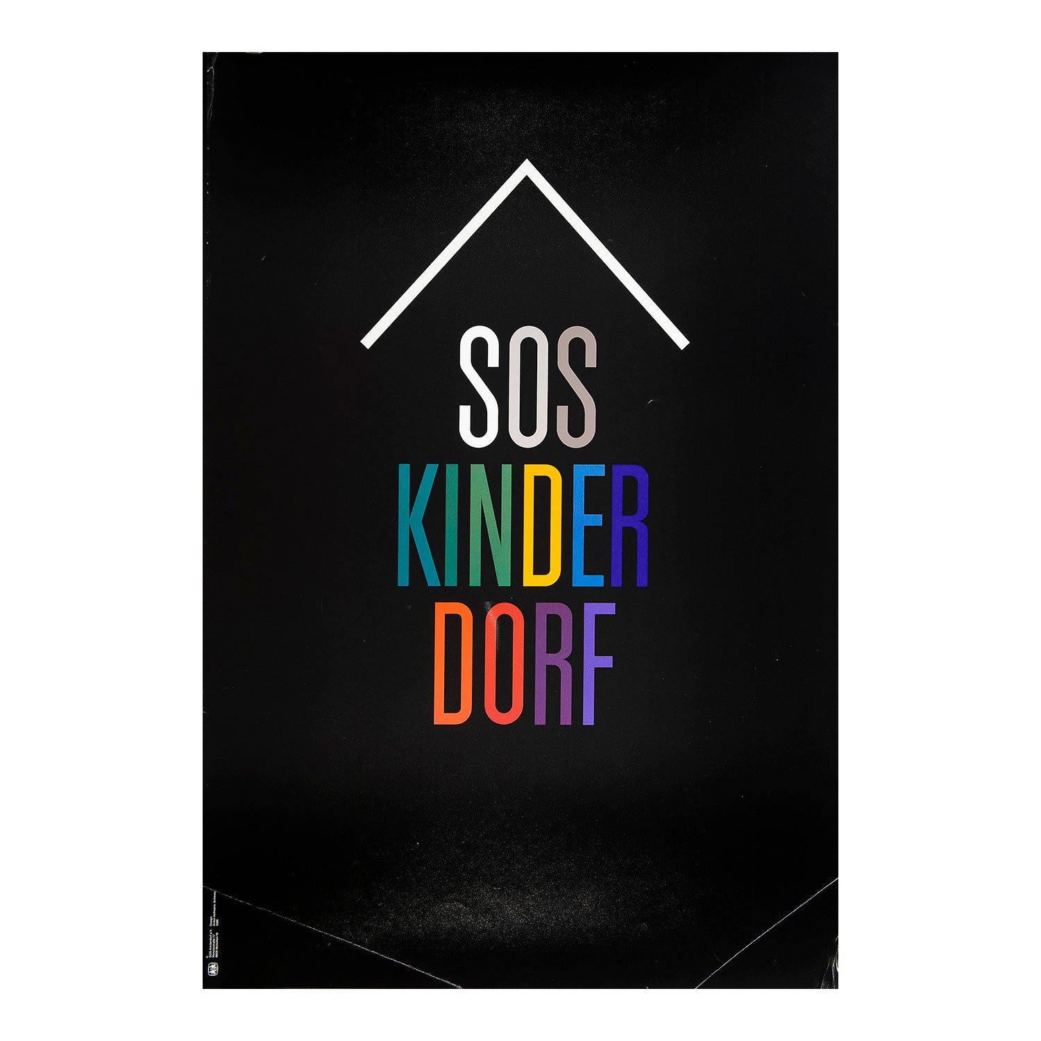 A rare, original, poster designed for SOS-Kinderdörfer by Armin Hofmann, 1989.